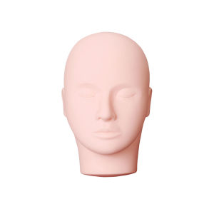 Silicone Eyelash Extension Practice Head Model Beauty Makeup Beginner Friendly Fake Human Head for Training
