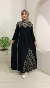 Gamis Rayon Twill Premium Wanita Dewasa Terbaru 2023 Bahan Adem & Tebal