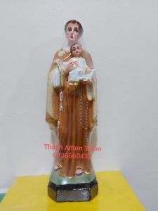 TƯỢNG CÔNG GIÁO THÁNH ANTON 30CM TÔNG ĐỒ CHẤT LIỆU COMPOSITE