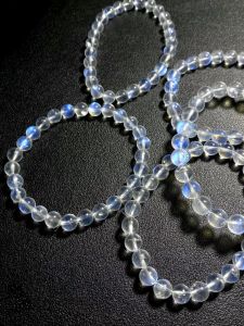 Mr. W Jewelry Blue Moonlight Moonstone Tourmaline Garnet Gold Sun Natural Crystal Bracelet Rhodochrosite