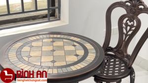 Bộ Bàn Ghế Bàn Bàn Chuyên Nghiệp BA-MĐ60 - Bàn Ghế Nhôm Đúc Cao Cấp - Xuất Xứ Trung Quốc