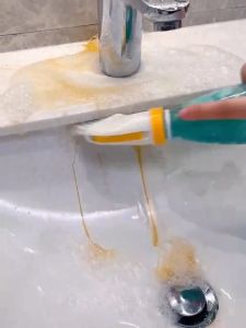 Multi-function clean brush without dead Angle can connect mineral water bottle dry and wet dual flat head brush multi-purpose slot brush