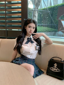 Summer Womens JK Uniform Sweet and Spicy Dress Korean Drama Womens Korean-Style Dress Adult Lady like Woman Young Preppy Style Suit Skirt