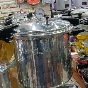 23L 32cm Pressure Canning Heavy Duty Polished Aluminum Body Aluminum