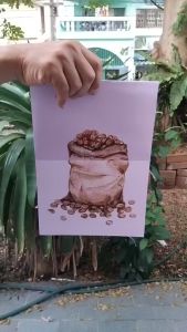 ป้าย ไวนิล (298) vinyl แต่งร้าน กาแฟ ชา นม เครื่องดื่ม พับช่อง สอดท่อ สอดเชือก ด้านบน ทำเป็นธงราว ขายแยกชิ้น