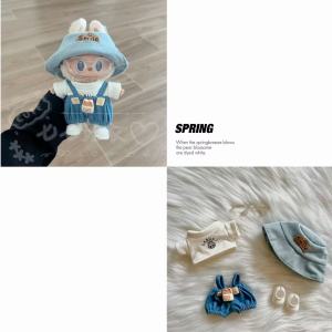 Labubu Vinyl Clothing Set for 17cm Dolls Spring Summer Outfit High Energy Front Design Casual Outdoor Style Doll Clothes