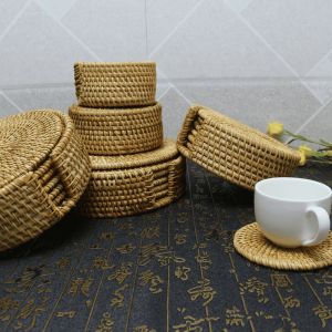 Tea Table Autumn Rattan Set Mat Set