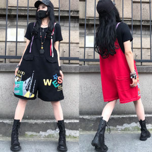 Summer 2025 plus Size Wide Leg Jumpsuit Denim Print Design Loose High Waist Short Pants Trendy One Piece Overall Clothing