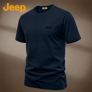 Jeep | Breathable Short Sleeve T-shirt White Letter Print