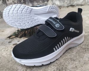 sepatu anak perempuan laki - laki sekolah hitam polos 30 - 41