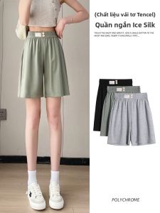JIANGLU | Quần short thể thao Ice Silk mỏng mùa hè cho nữ Quần short chạy bộ ngoài trời Quần short thể thao rộng rãi Quần dài thường ngày