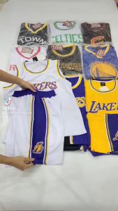 Bộ quần áo bóng rổ NBA Los Angles Lakers Golden State Warriors Boston Celtics Chicago Bulls Philadenphia 76ers Brooklyn Nets Houston Rockets Cleveland Cavaliers Miamia Heat hàng đẹp nam nữ thoáng mát tốt