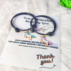 GELANG TALI UNICORN LUCU - GELANG SATUAN LIONTIN MOTIF KUDA PONI