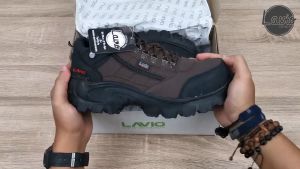 Sepatu Safety Pria Sleting Zip Zipper Risleting Ritsleting Ujung Besi Boots Gunung Hiking Lavio E95