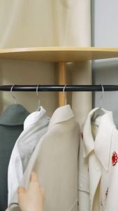Solid Wood Coat Rack Turn Corner Floor Hanger Simple Bedroom Clothes Hanger Clothes Rack Drying Rack