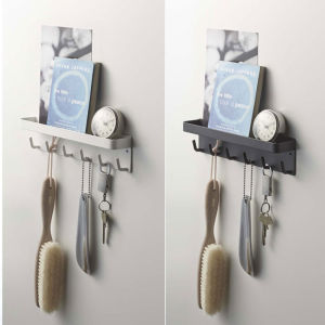 Modern Minimalist No-drill 6 Hooks Wall Key Holder