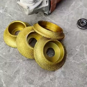 FRANCE 10MM Mata Gerinda Diamond Bevel Pinggul 3 Inch Profile Batu Granit Marmer Keramik Bullnose Grinding Wheel Arc Chamfering