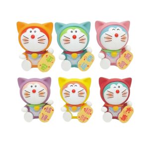 6Pcs Doraemon Action Figure Cute Character Kawaii Anime Figurine Pvc Model Toys Kid Gift Home Decor