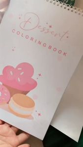 Dessert Coloring Book Buku Mewarnai Makanan Cozy Healing Book Untuk Remaja Anak Anak BC Tebal