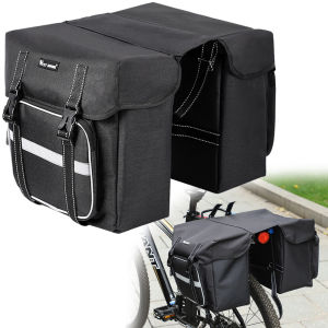 25L Double Side Bike Bag Bicycle Pannier Bag Bike Rear Seat Bag Outdoor Travel Cycling Luggage Carrier Pack MTB Road Bike Trunk