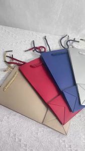 Others | Multi-Color Paper Bag Gift Bag With Handle Holiday Gift Bag Shopping Bag Leather Paper Packaging Bag Clothing Storage Bag