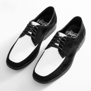 Non-Zero Denis Popping Leather Shoes Handmade Cowhide Mens Shoes Locking Hip Hop Vintage Funky Shoes