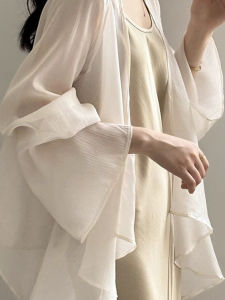 chaqi | Fashionable Summer High-End Womens Clothing Design Sensation Sensation Shawl Cardigan Sunscreen Outerwear Chiffon Commute Style