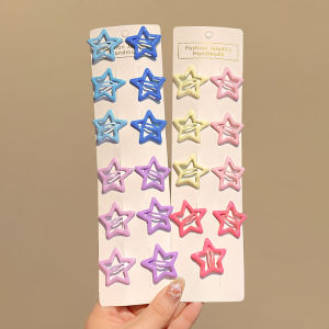 Colorful Star Hair Clips Womens Childrens Side Bangs Clips Multi-Function Small Clips Hair Accessories BB Clips