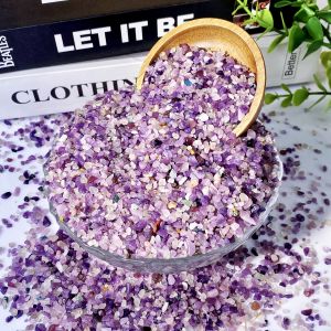 50g/100g 1-5mm Lepidolite ชิปธรรมชาติชิปหิน เหมาะสําหรับ DIY ศิลปะโมเสคและหัตถกรรม ของขวัญ ตกแต่งถังปลา