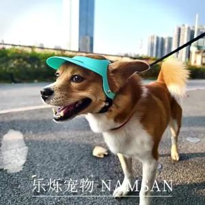 HamshMoc Pet Sun Visor Hat PP Material Adjustable Dog Outdoor UV Protection Hat For Small Medium Dogs