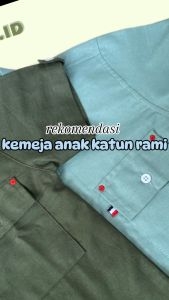 Kemeja Anak Laki-Laki Katun Rami 4-12 Tahun