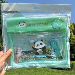 【Y】Large Capaci Waterproof Phone Bag Transparent Touch Screen Cover Cartoon Crossbody Rope For Swimming And Drifting Storage