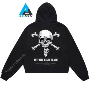 sweater Hoodie Not Telling hitam Fleece premium tebal dan lembut