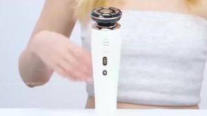 EMS RF Facial Neck Massager LED Photon Beauty Device Skin Tightening Anti Wrinkle Face Lifting USB Rechargeable