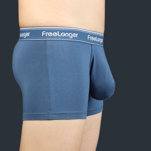 Free Longer Comfortable Cotton Mens Underwear with Large Front Pocket U-Shaped Design mid Waist Youth Briefs Breathable Shorts