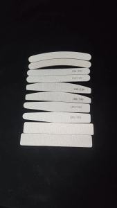 10pcs Grey Nail Files 100 180 Professional Manicure UV Gel Nail Polish Tool 2-Side Use for Home and Personal Sanding Block Tips