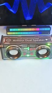 V8 Speaker Bluetooth V8 10W Double Subwoofer Music BASS RGB LED Light Transparent