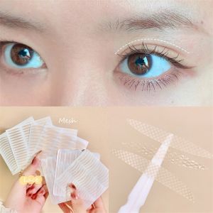 10pcs Invisible Eyelid Stickers Lace Mesh Big Eyes Lift Strips Transparent Waterproof Double Eyelid Tape