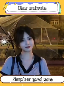 ร่มกันฝน ร่มใสมินิมอล ทนทาน สวยงาม ร่มก้านยาว กางอัติโนมัติ น้ำหนักเบา พกพาสะดวก มี 3สี