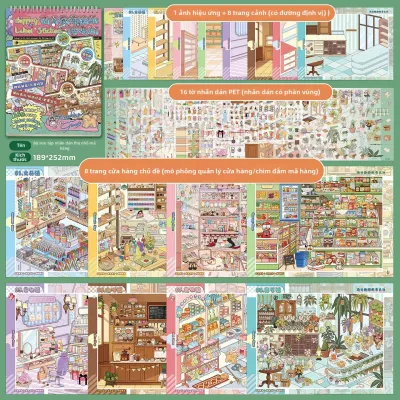 Nhãn Dán DIY Cảnh Nhỏ Mô Phỏng
