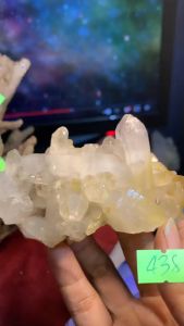 Đá thạch anh vàng Citrine tự nhiên phong thủy năng lượng vũ trụ mạnh thanh tẩy thiền định mã 438