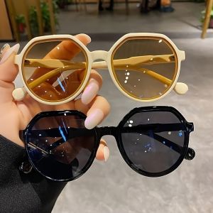 1/2pcs Vintage Minimalist Round Glasses for Women Oversized Candy-Color Frames Ideal for Beach Parties & Decoration