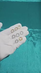 1PC Titanium Nose Septum F-136 Implant 16G Moon Hinger Sụn Tai Daith Helix Conch Bông Tai Với Zirconia Thiết Kế Hình Trái Tim/tròn/vuông