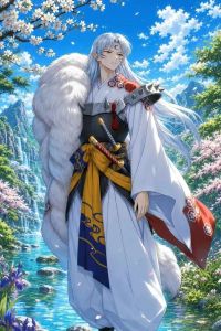 Bandai | 5D Tự Làm Tranh Gắn Đá Bộ Sesshomaru Inuyasha Nhân Vật Anime Full Dán Khu Vực Nghệ Thuật Treo Tường Thủ Công Món Quà Lý Tưởng Cho Những Người Yêu Thích Nghệ Thuật