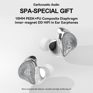 EarAcoustic Audio SPA 10MM PEEK+PU Composite Diaphragm Inner-magnet DD HIFI in Ear Earphones iem headphones replaceable headset
