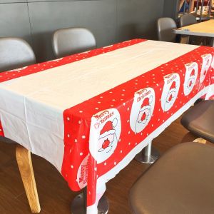 YESPERY 180X110CM Christmas Tablecloth Kitchen Dining Table Decorations Rectangular Table Covers Christmas Decorations for New Year Home