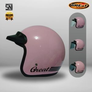 Great Helm Bogo Original Glossy Pink Termurah Pria Wanita 100% SNI G11