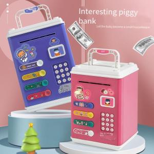 Kids Electronic Piggy Bank Atm Machine Safe Box Fingerprint ATM Password Money Box Saving Coin Bank toys for girls /ATM Machine / Money Box Birthday Gift