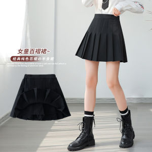 Western Style Girls Preppy Style Pleated Skirt Summer New Arrival Medium and Large Kids Pure Color Sports Tennis Skirt Thin