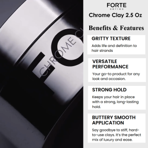Forte Series Chrome Clay Strong Hold & Matte Finish 75ml